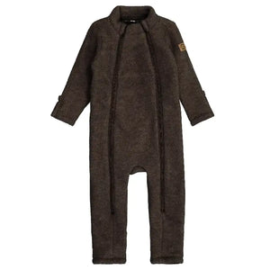 Mikk-Line Ulddragt - Dark Brown Melange