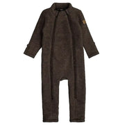 Mikk-Line Ulddragt - Dark Brown Melange - Str. 56-98