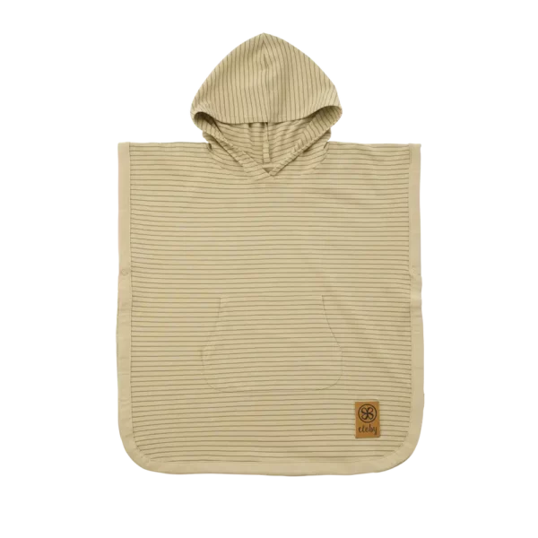 Cloby UV Poncho - Sandy Beach/Olive Green (3-5 år)