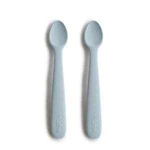 Mushie Silikone Babyskeer 2 - Pak Powder Blue