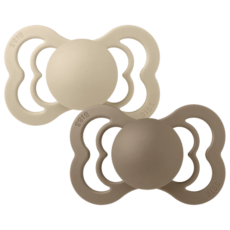 Bibs Supreme Silikone - Str. 1 - Vanilla/Dark Oak