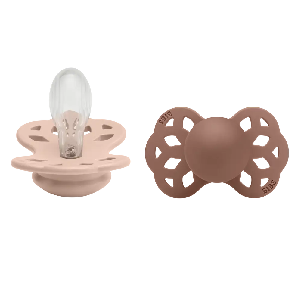 BIBS Infinity silikone - str 2 - Blush/Woodchuck