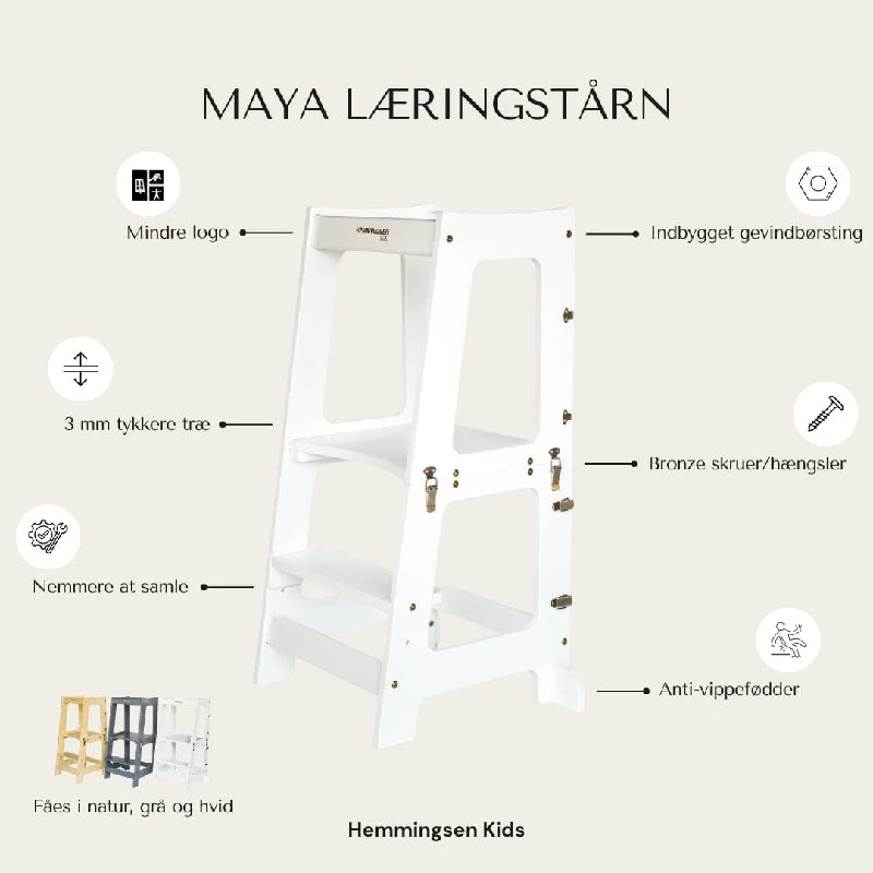 Hemmingsen Kids 3 - i - 1 Maya Læringstårn Grå