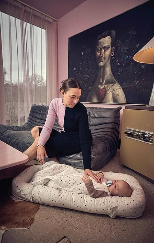 Najell Sovepose - Dot White/0-6 måneder