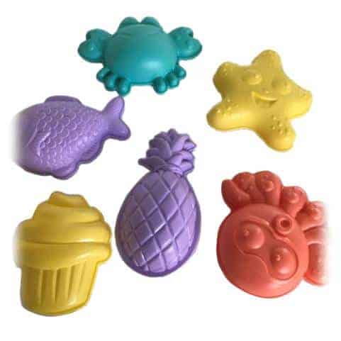 Beach toys sand molds 6 asst.