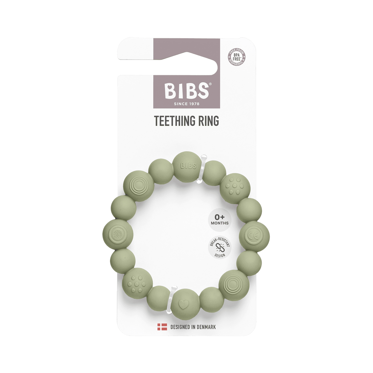 Bibs Bidering Med Perler - Sage