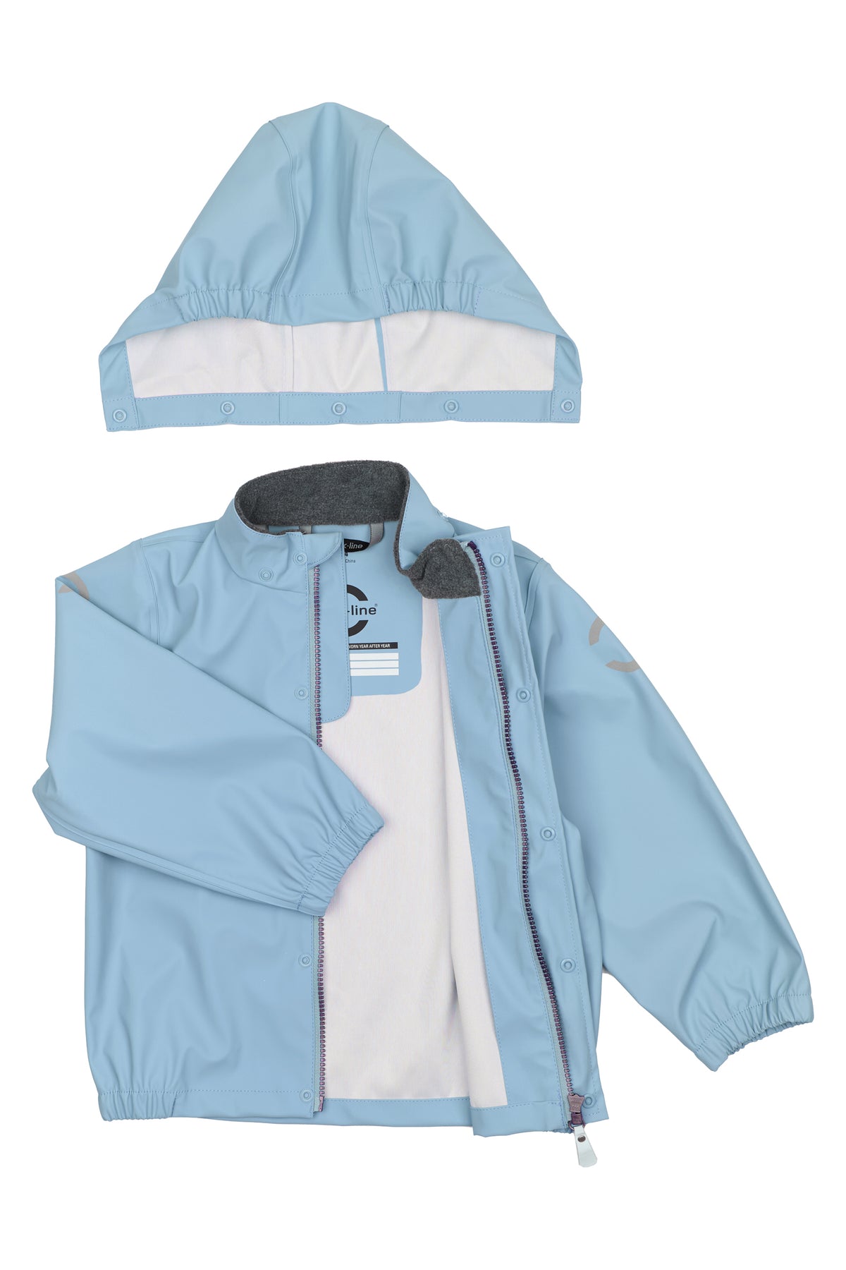 Mikk-Line regnsæt, Essential, PU m/seler - faded denim