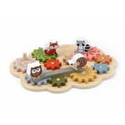 Magni aktivitetsbræt med tandhjul og dyr 100% FSC træ