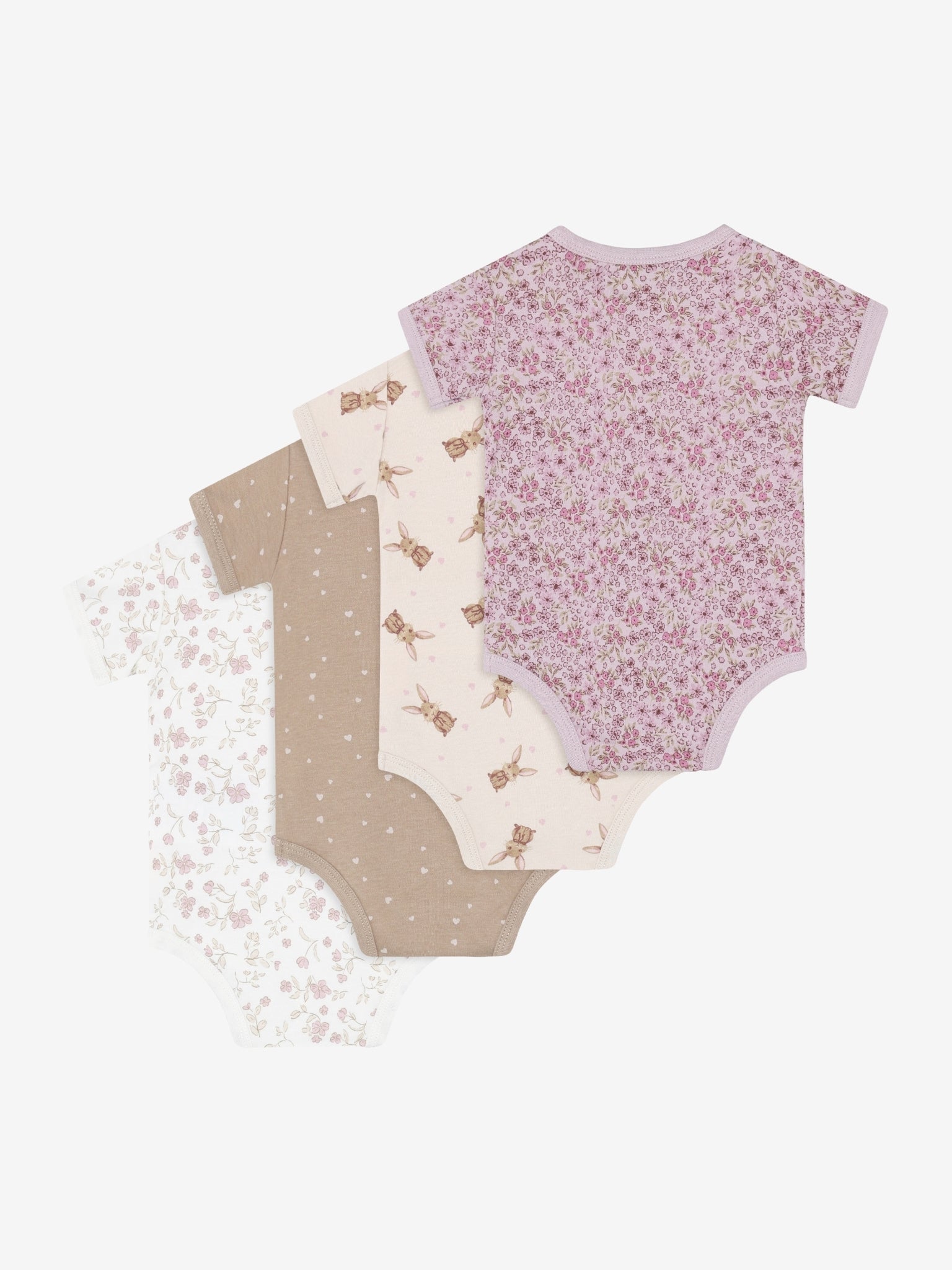 Pippi Kortærmet Body 4 stk - Violet Ice