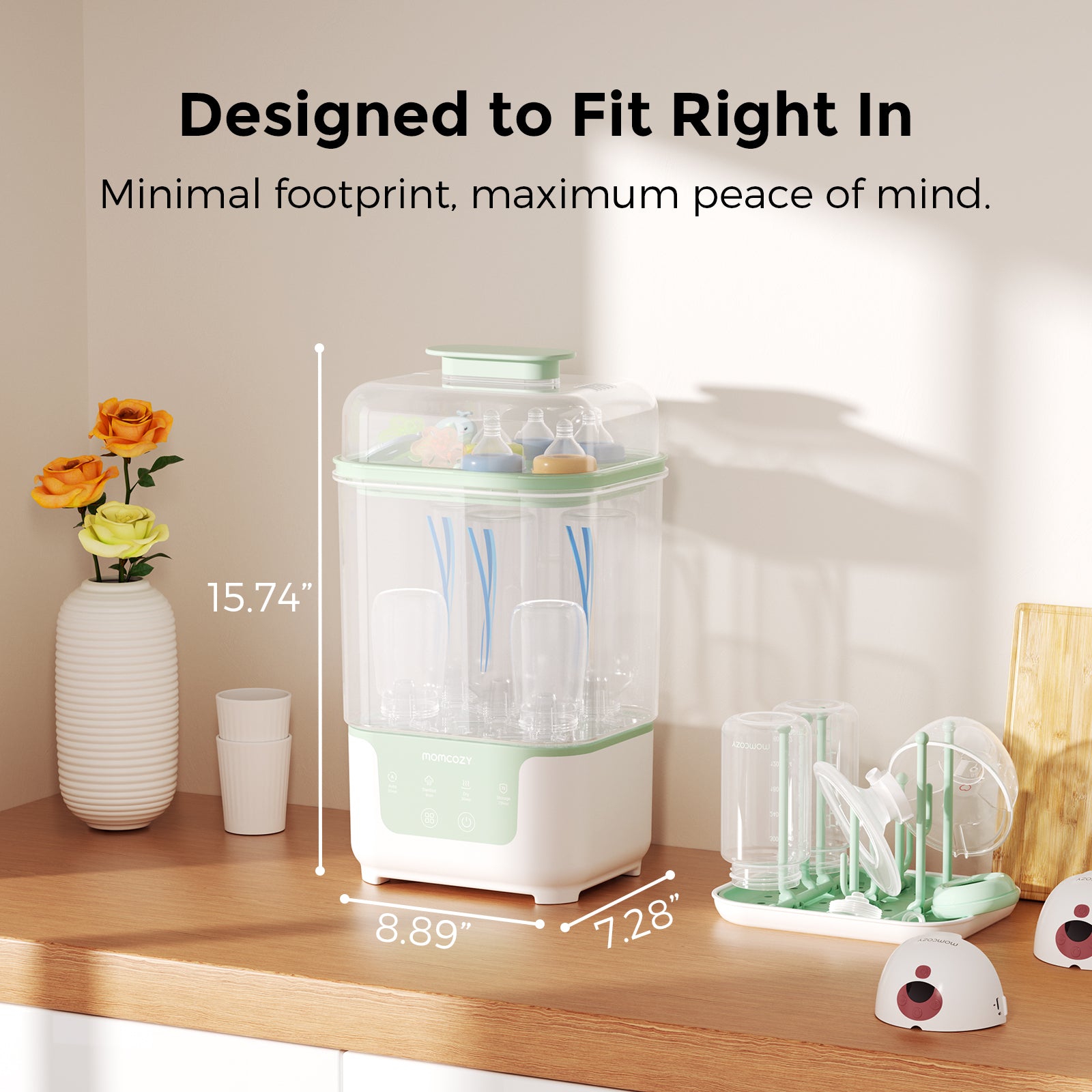 Momcozy 4-i-1 flaskesterilisator