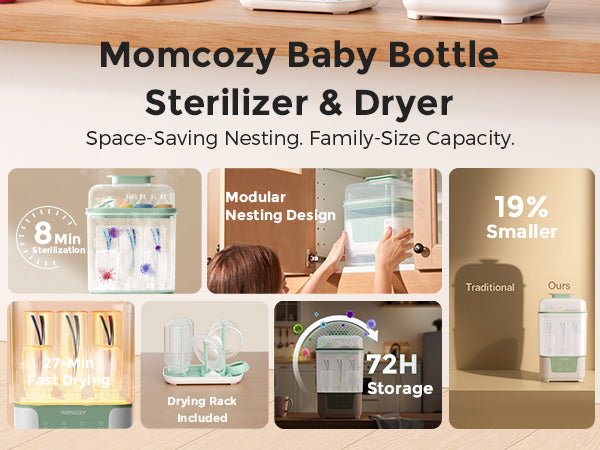 Momcozy 4-i-1 flaskesterilisator
