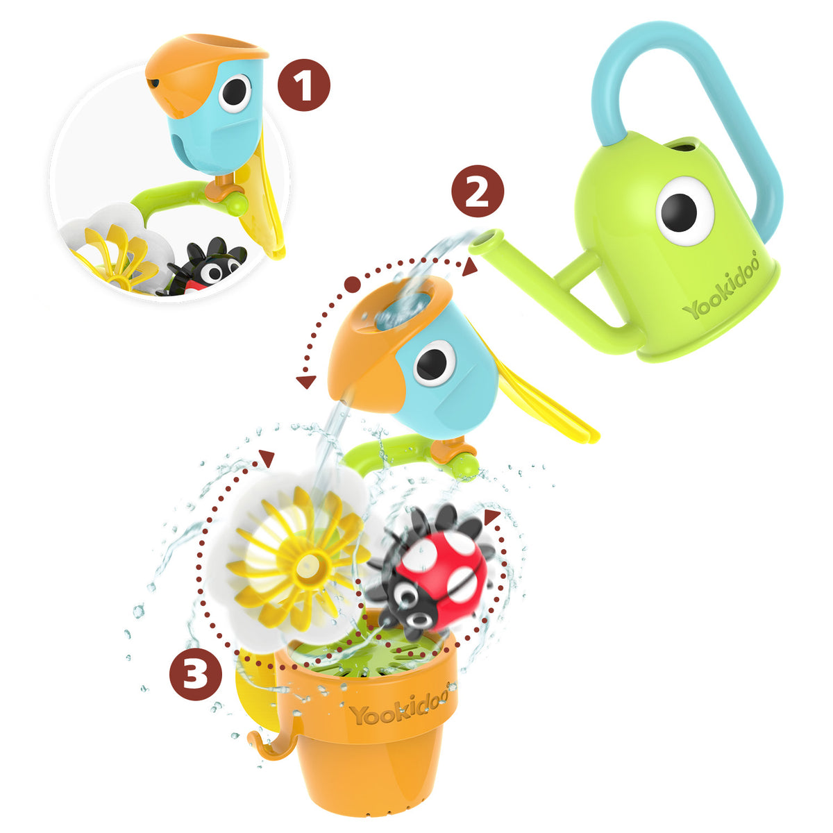 Yookidoo Pour `N` Spin Tipping Bird