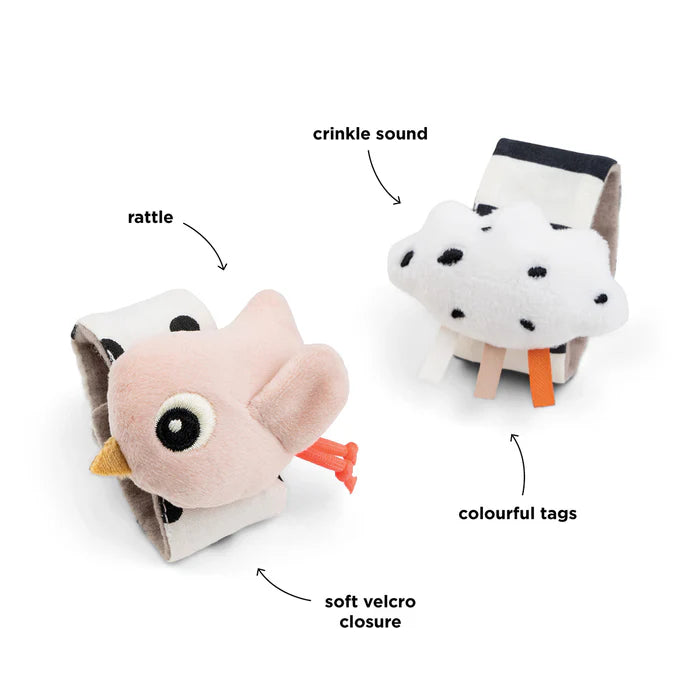 Done by Deer Håndledsranglesæt 2 stk. Happy clouds Pudder