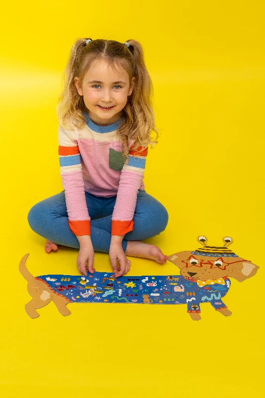 Puslespil m. formet motiv & æske 20 brikker - Pets