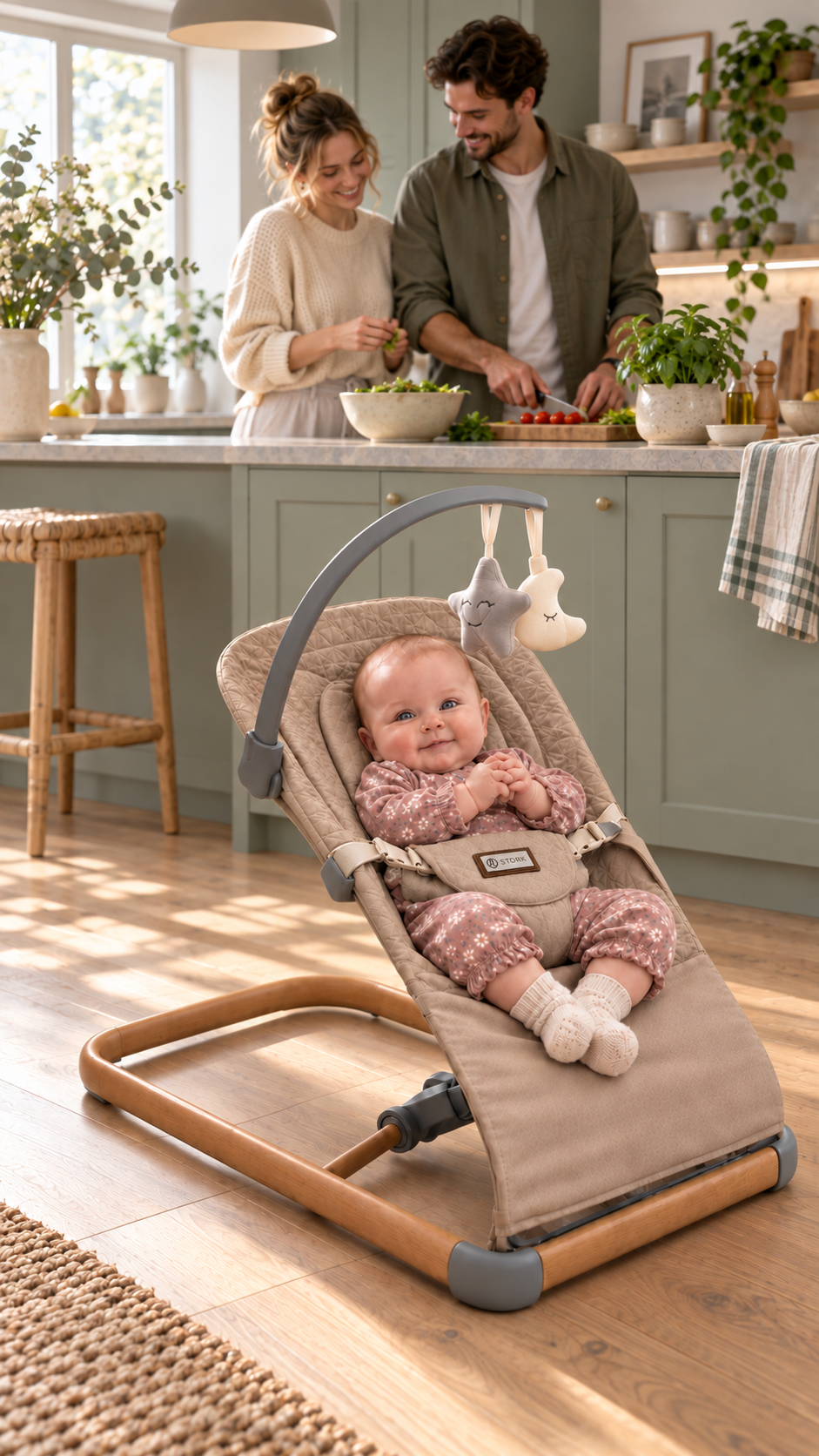 Stork Home Bouncer - Beige