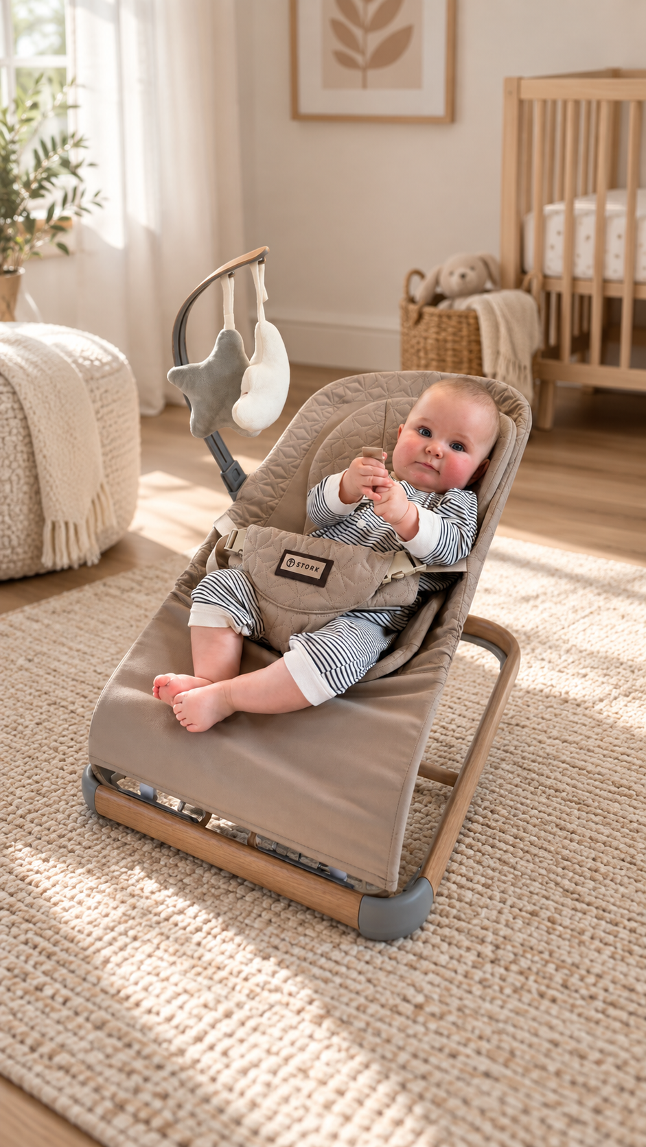 Stork Home Bouncer - Beige