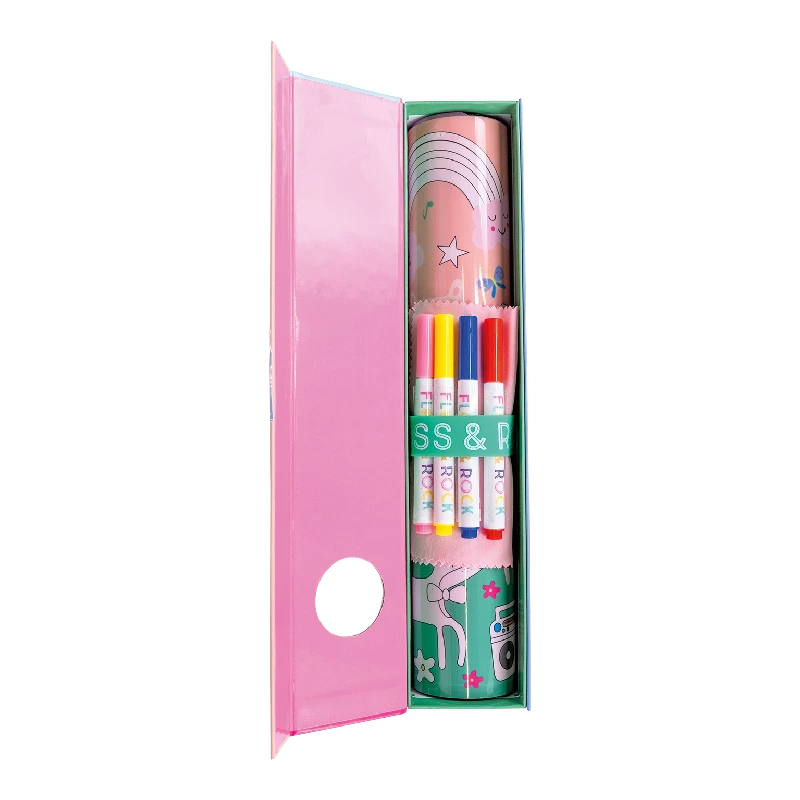 Floss & Rock - Male & Tegnemåtte - Regnbue