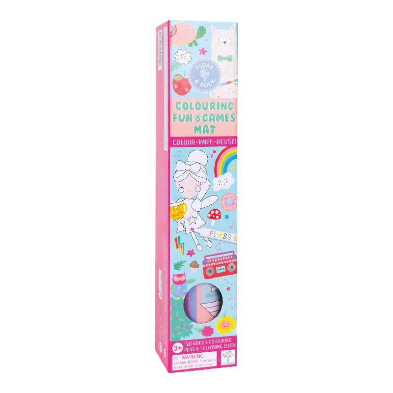 Floss & Rock - Male & Tegnemåtte - Regnbue