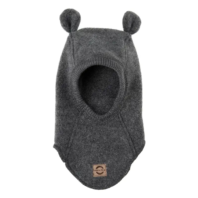 Mikk-Line Uldhue m. Ører - Anthracite Melange