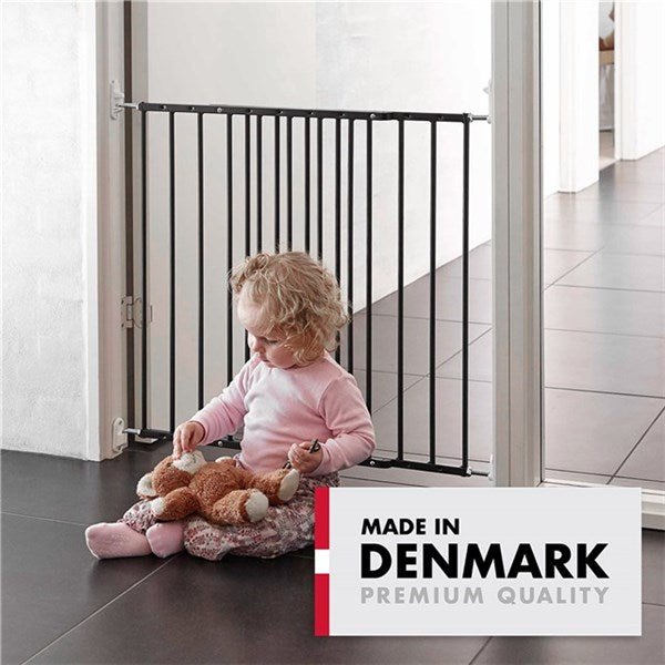 BabyDan MultiDan sikkerhedsgitter - sort, 62,5-106,8 cm