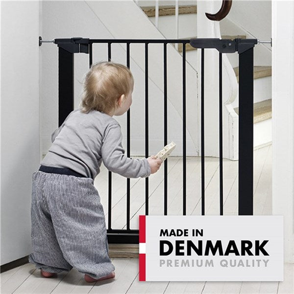BabyDan Premier sikkerhedsgitter - sort, 73,5-79,6 cm