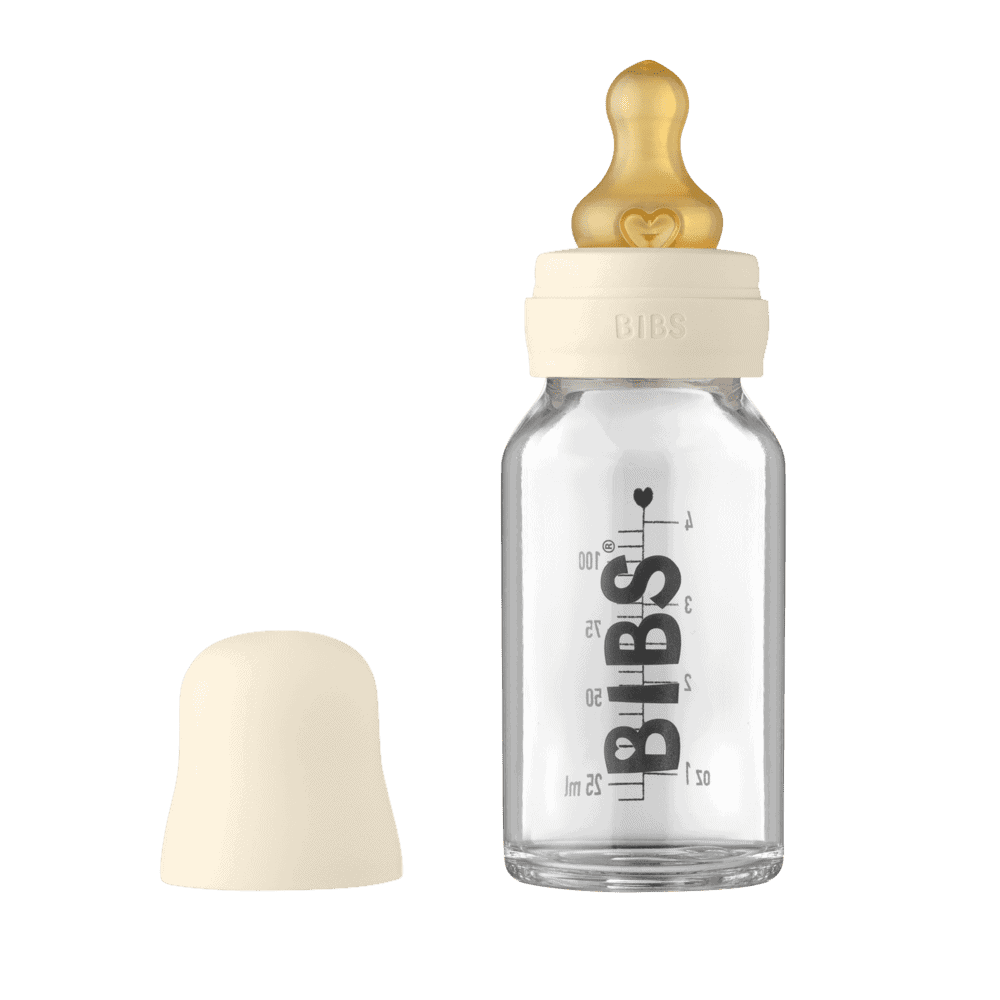 Bibs Glassutteflaske - Latex 110ml Ivory
