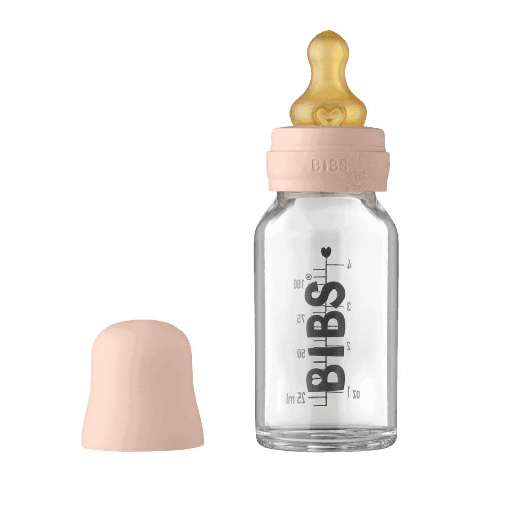 Bibs Glassutteflaske - Latex 110ml Blush