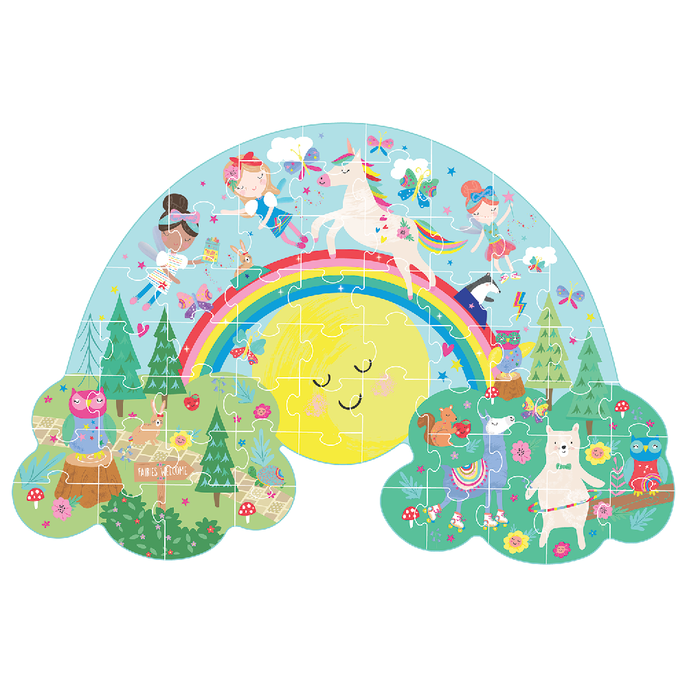 Floss & Rock - Puslespil i Facon 60 stk. - Rainbow Fairy