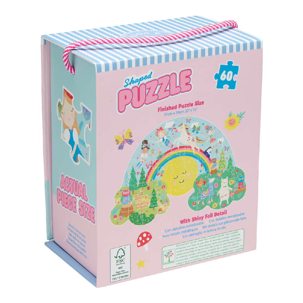 Floss & Rock - Puslespil i Facon 60 stk. - Rainbow Fairy