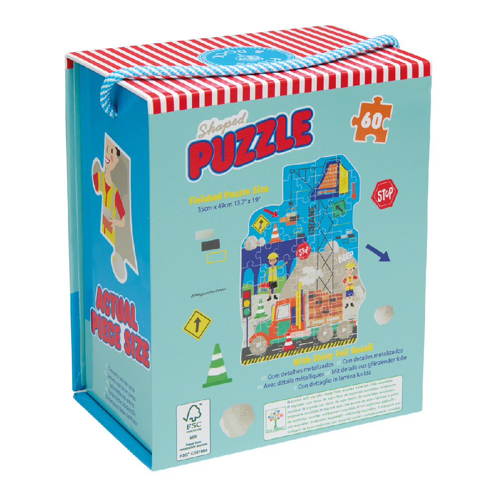 Floss & Rock - Puslespil i Facon 60 stk. - Construction