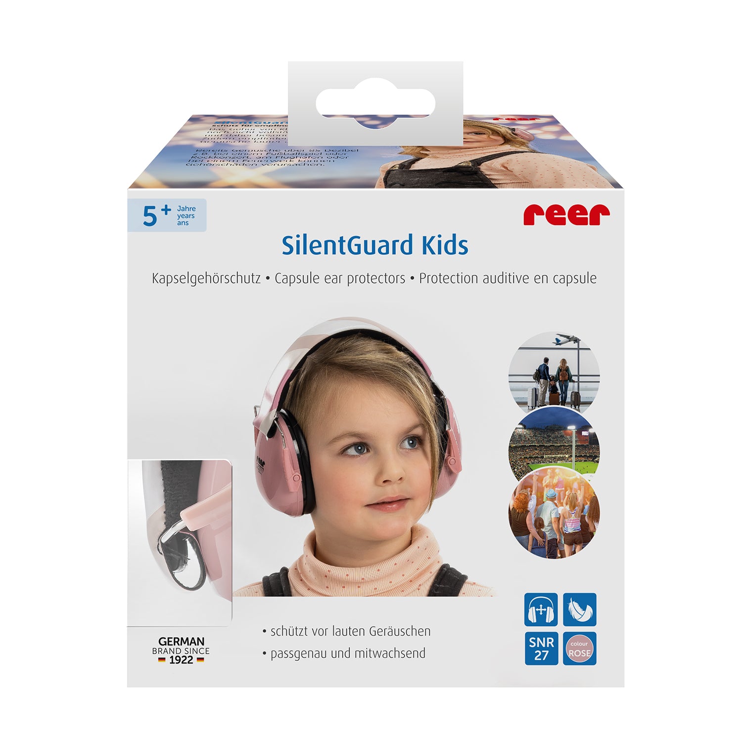 Reer Høreværn til børn - Lyserød