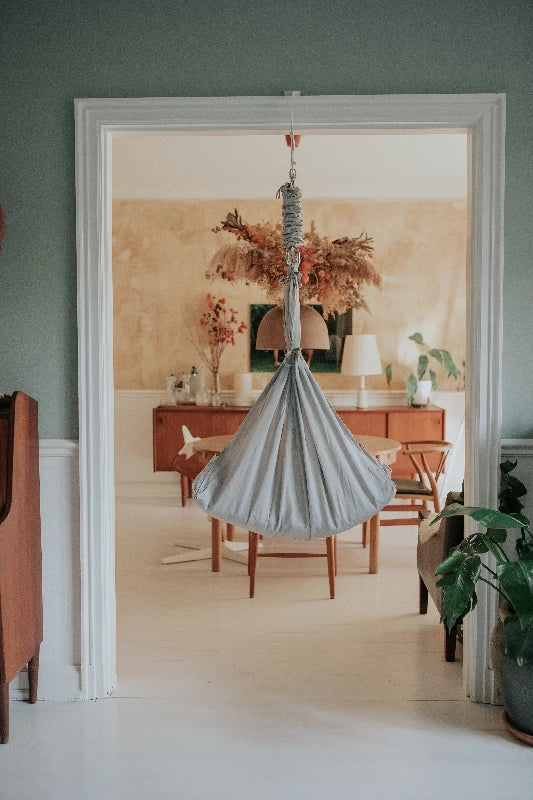 Membantu Premium slyngevugge økologisk bomuld - grå