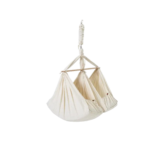 Membantu Basic tvillinge slyngevugge økologisk bomuld - beige