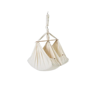 Membantu Basic tvillinge slyngevugge økologisk bomuld - beige