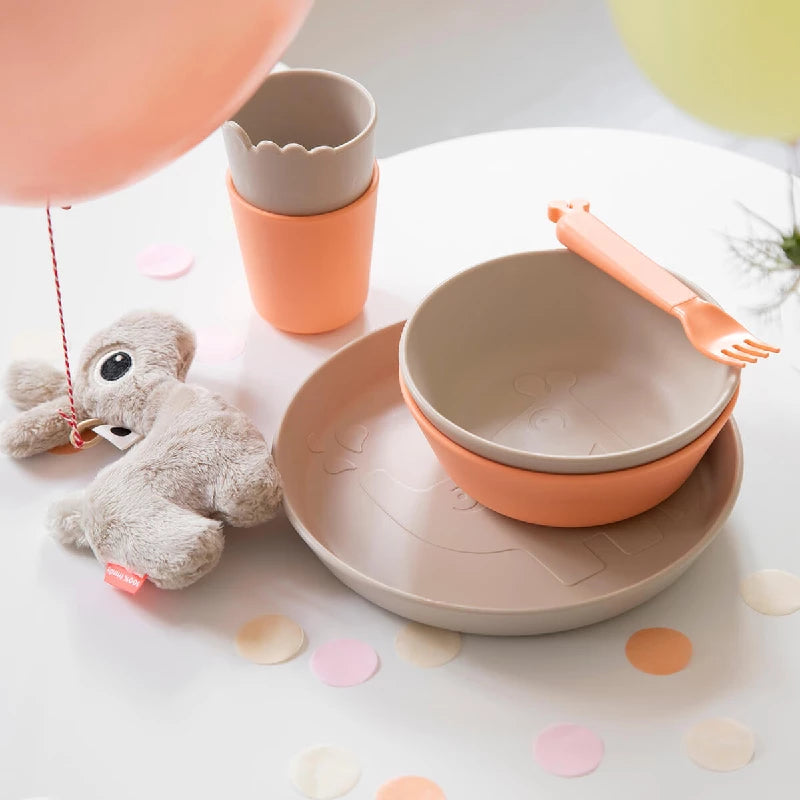 Done by Deer Kiddish mini kop 2 stk. Croco Sand/Koral