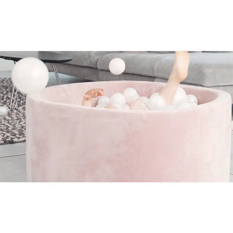 Kidkii boldbassin baby pink 100x30 cm med 250 bolde