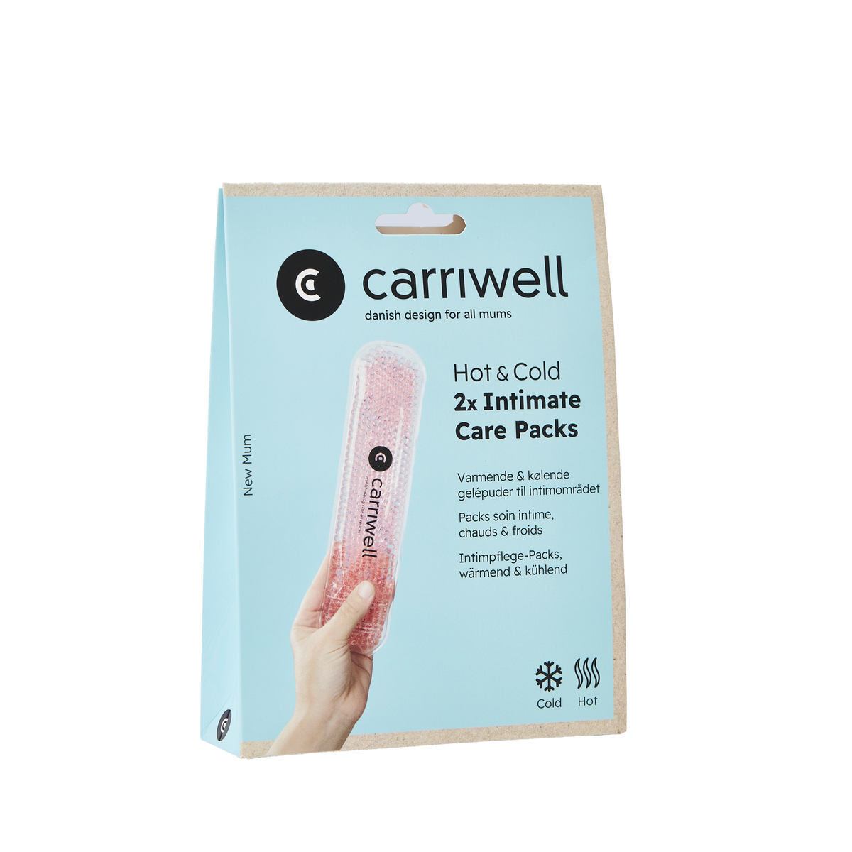 Carriwell Varmende & kølende gelépude m/ultrablødt overtræk (2 Pak) - pink