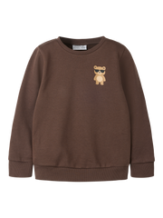 Ensfarvet sweat trøje, str. 86-116