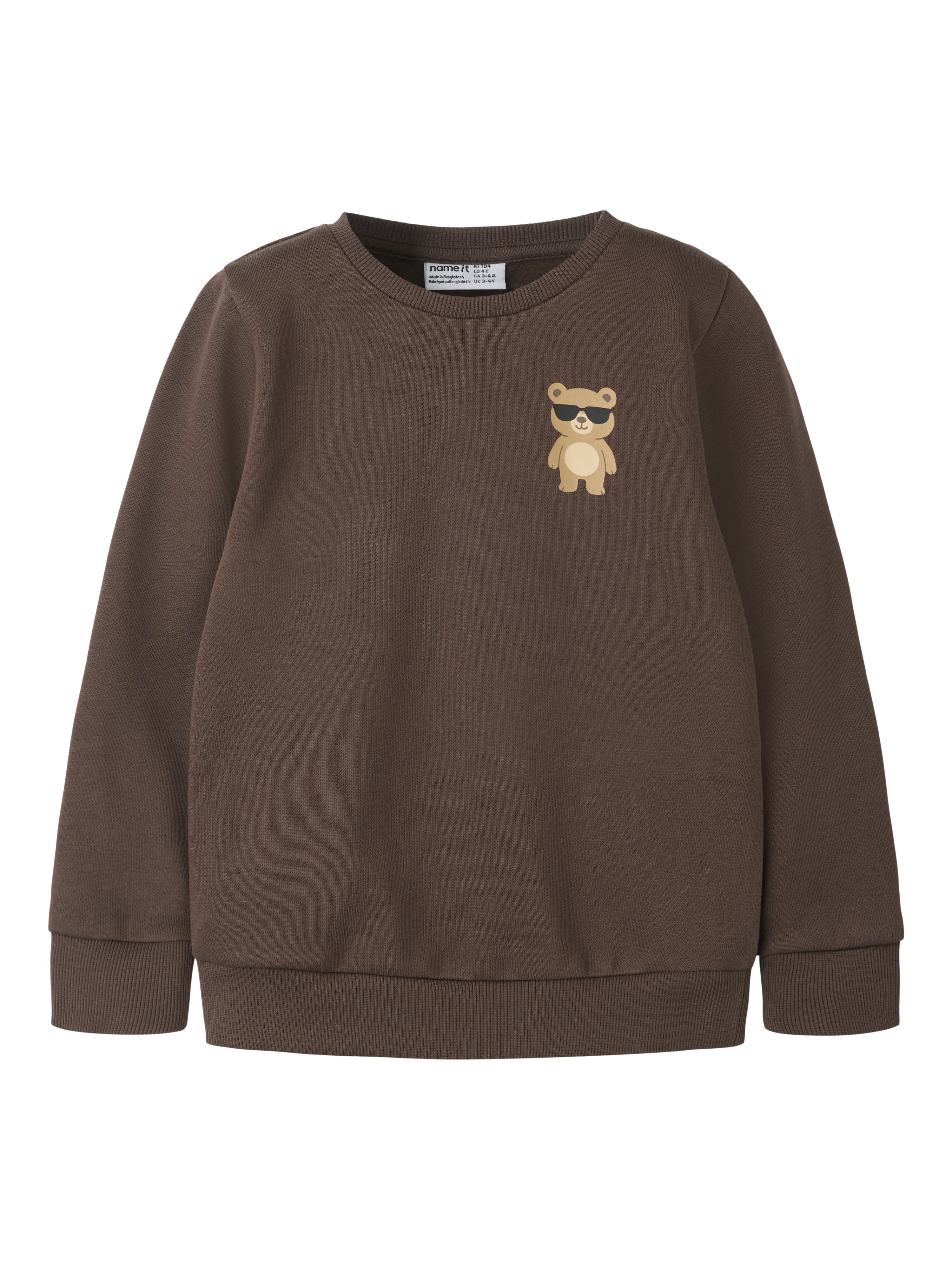 Ensfarvet sweat trøje, str. 86-116