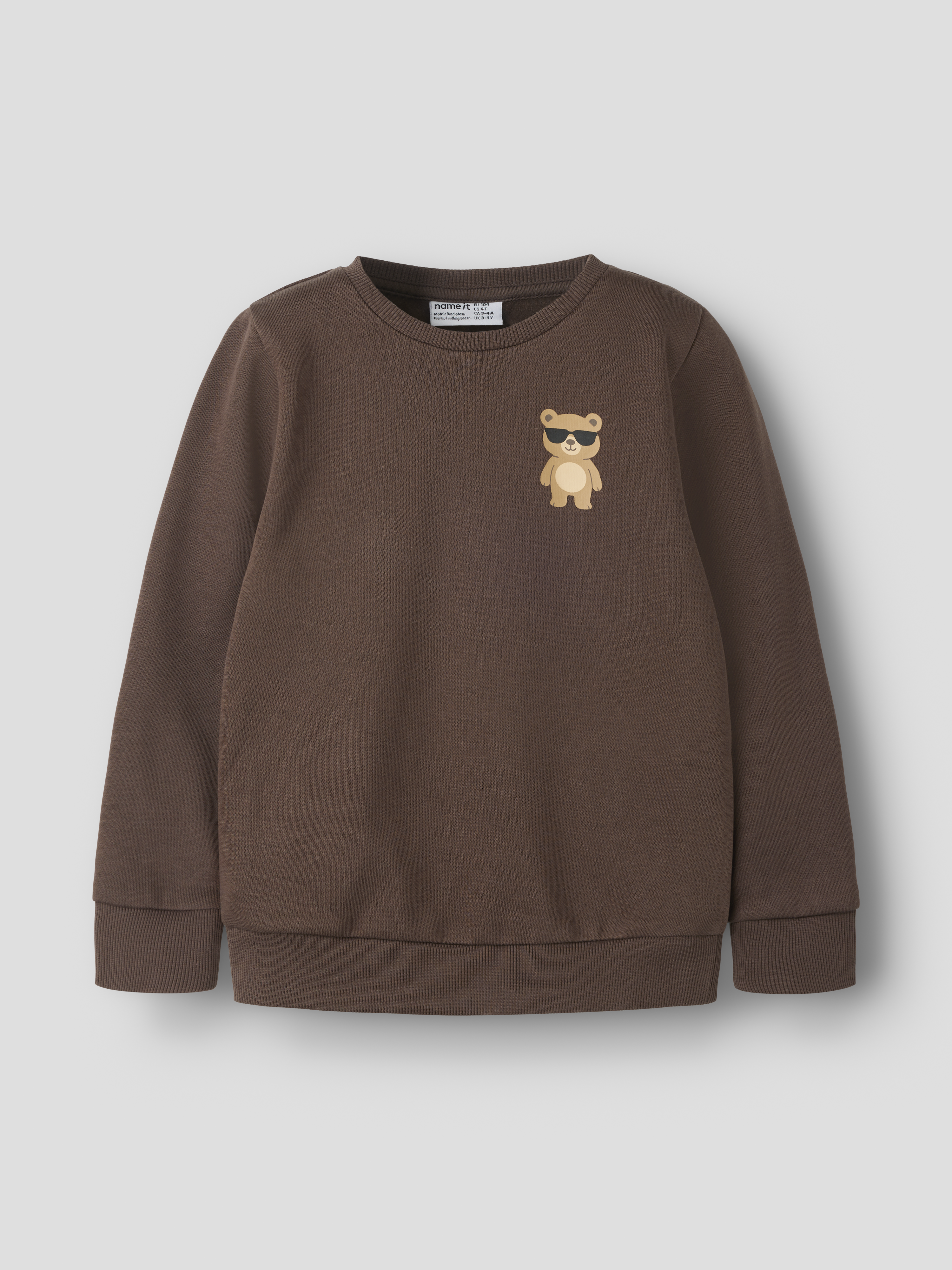 Ensfarvet sweat trøje, str. 86-116