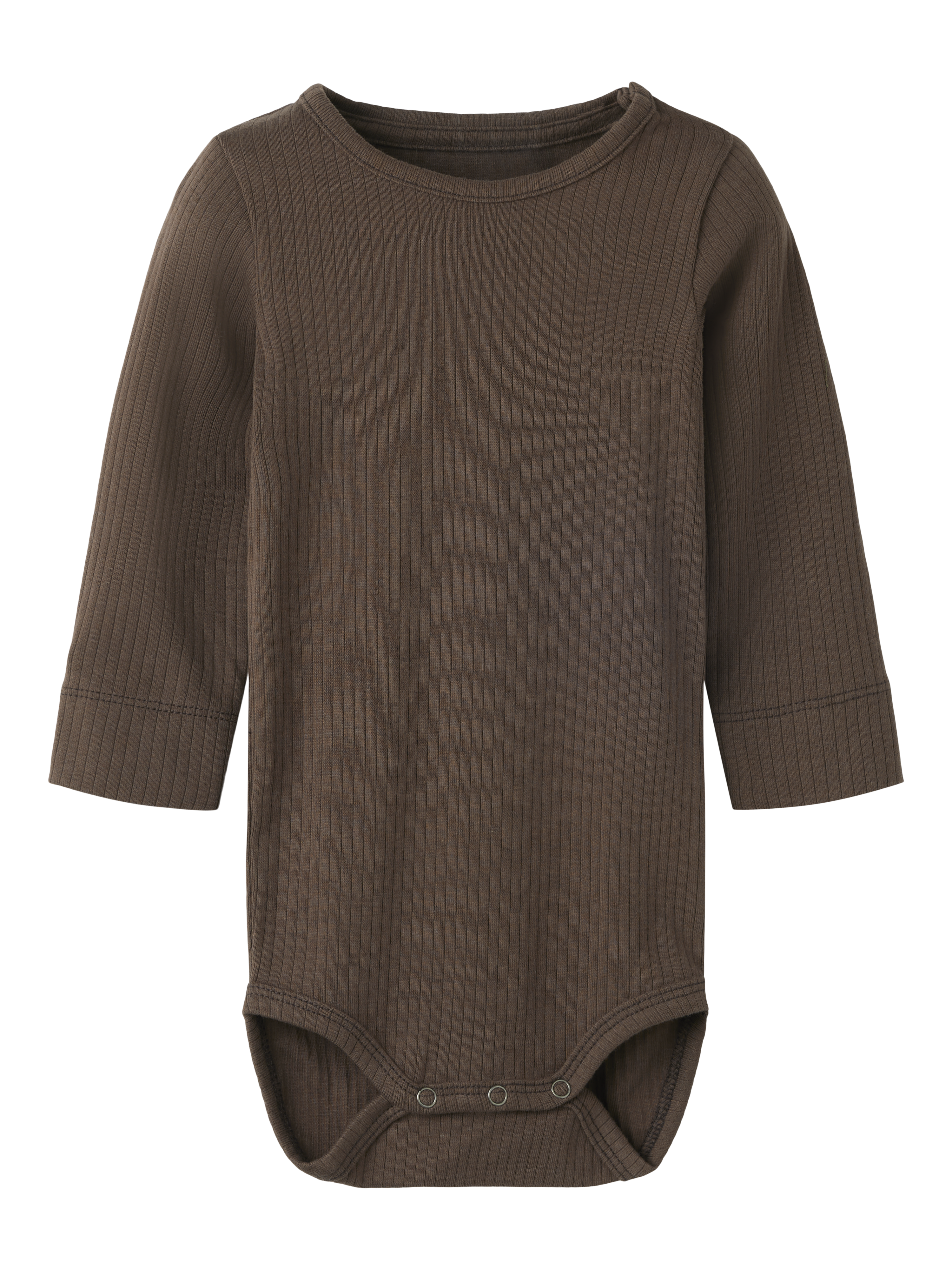 Ensfarvet langærmet body, str. 50-92