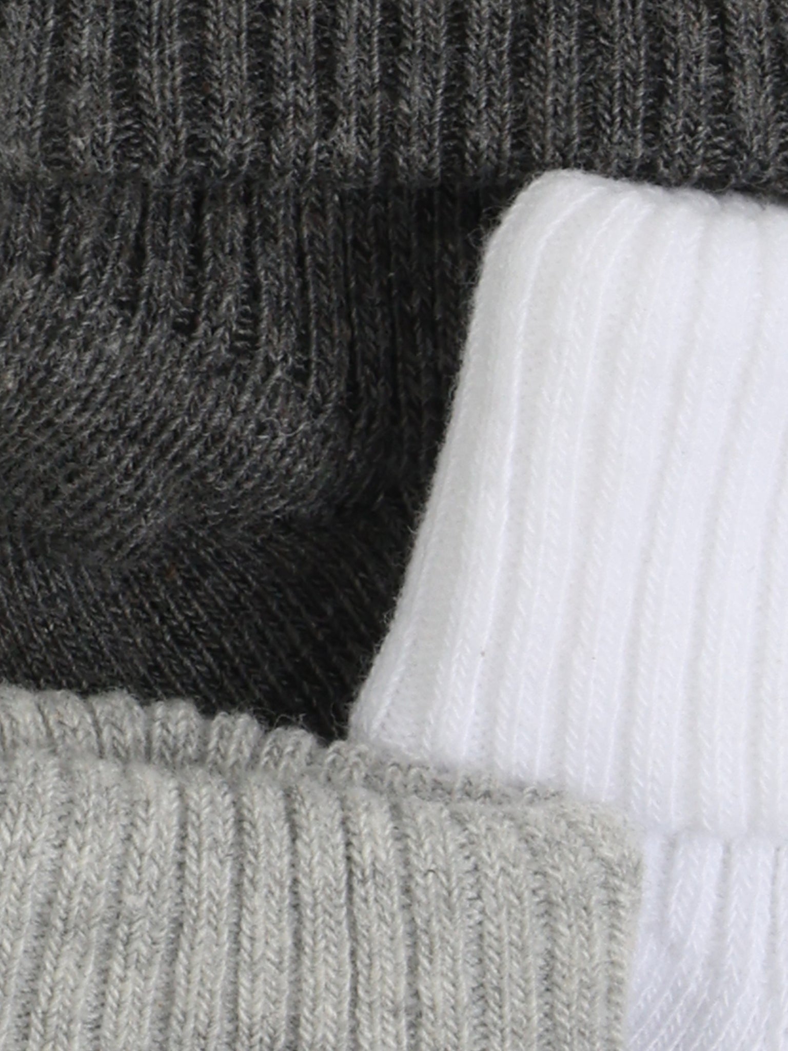 Minymo Rib Sokker 3-pak - Light Grey Melange