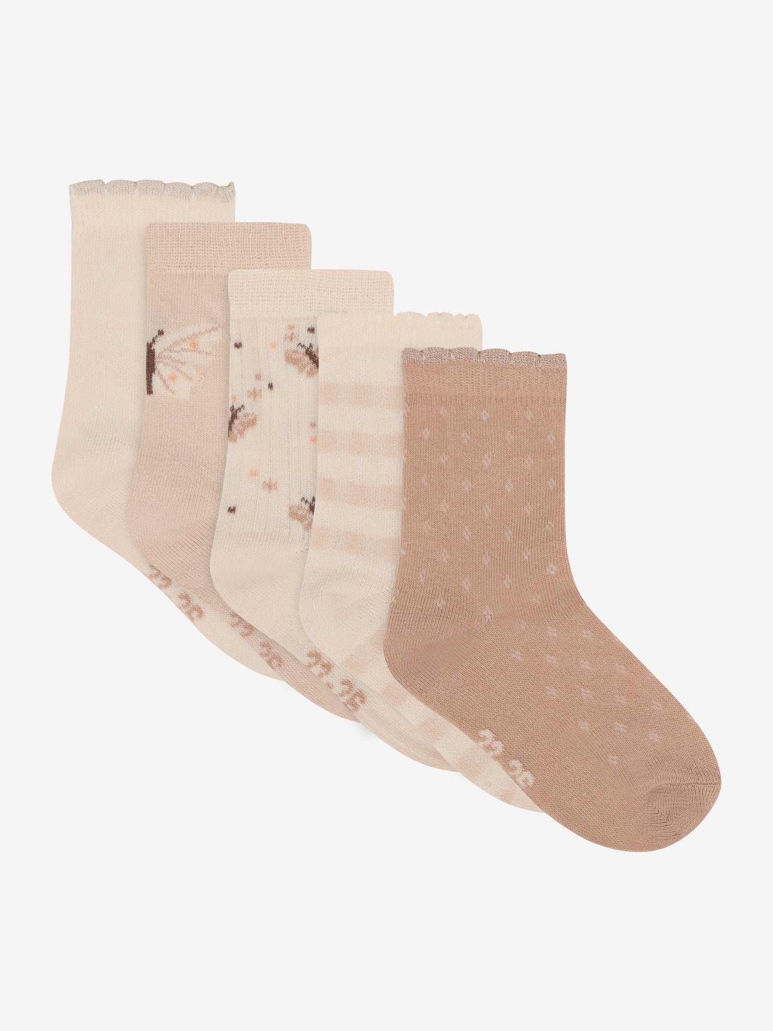 Sokker m. Mønster (5-pack) - Rugby Tan