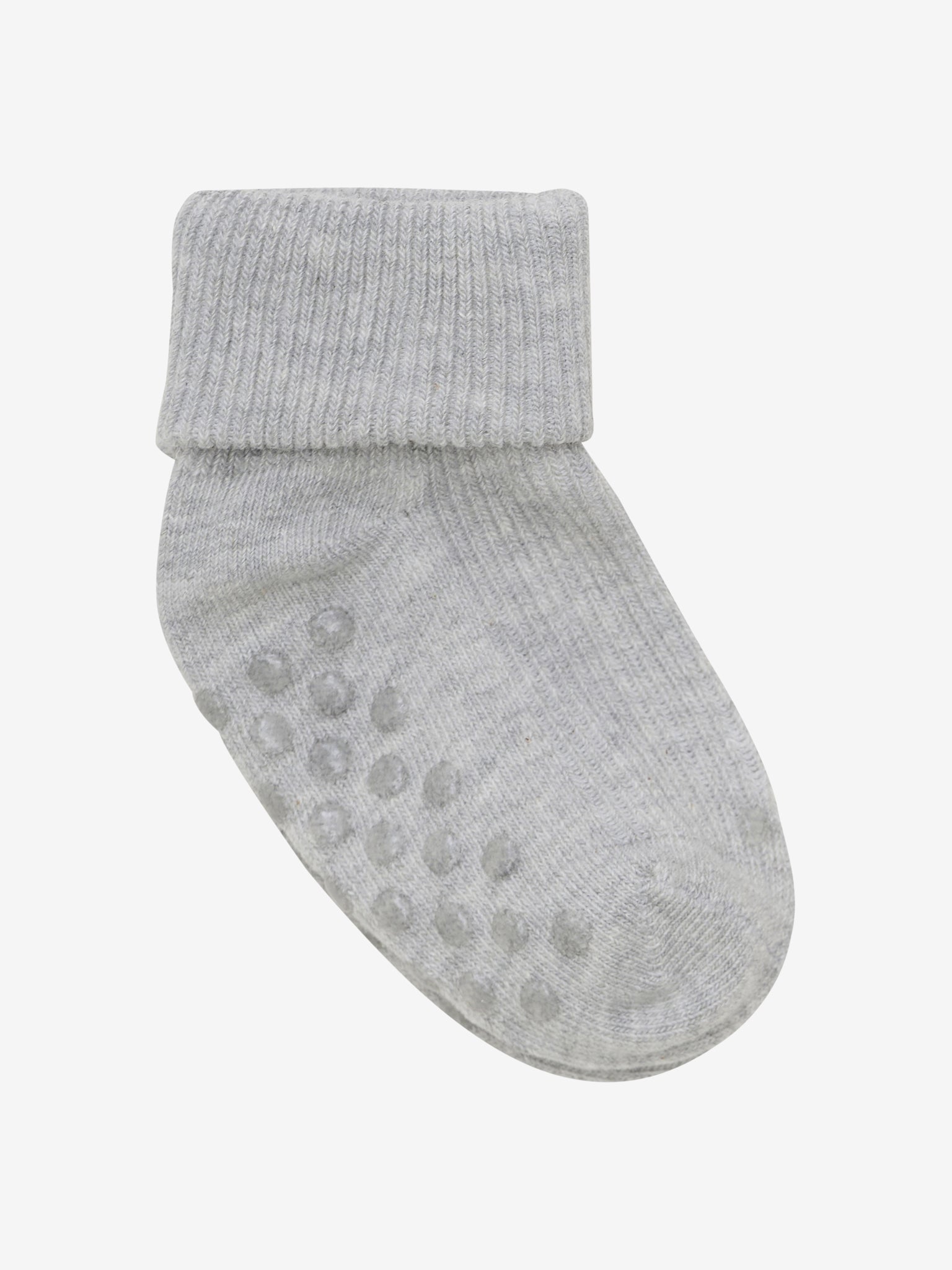 Baby rib sock m. ABS (2-pack) - Light Grey