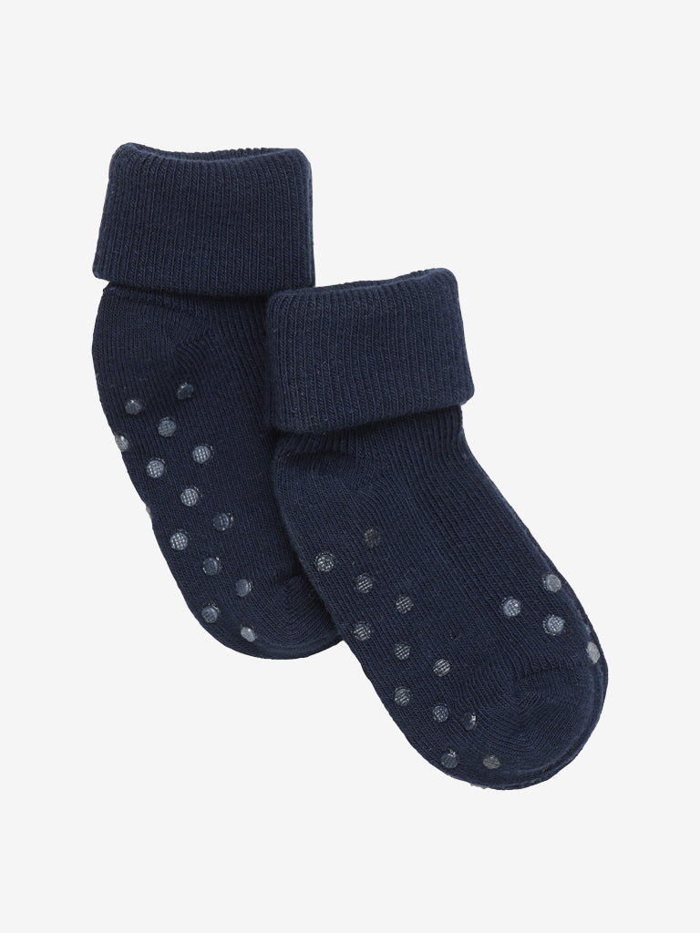Baby rib sock m. ABS (2-pack) - Total Eclipse