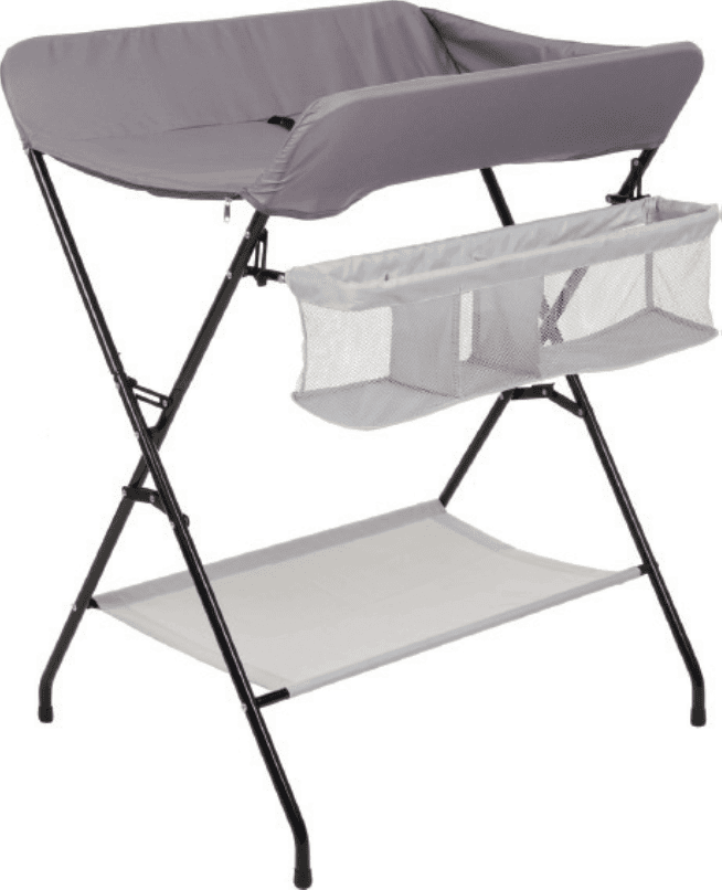 Puslestativ gråt m. sort stel.