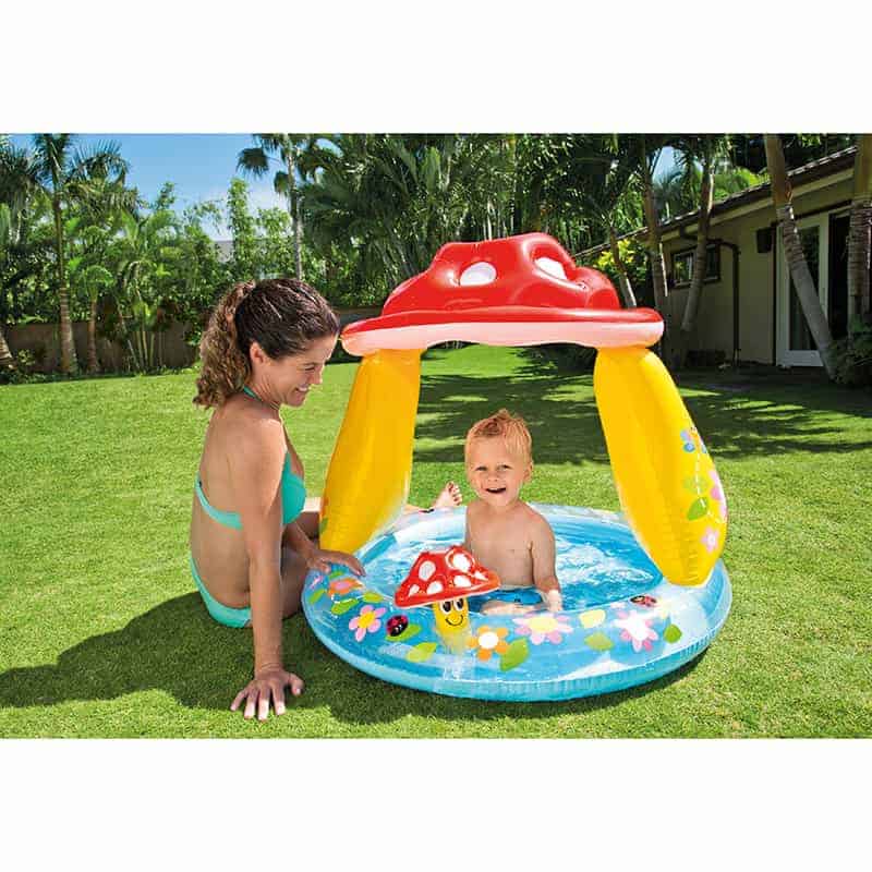 INTEX Mushroom Baby Pool - 45L - 102x89 Cm.