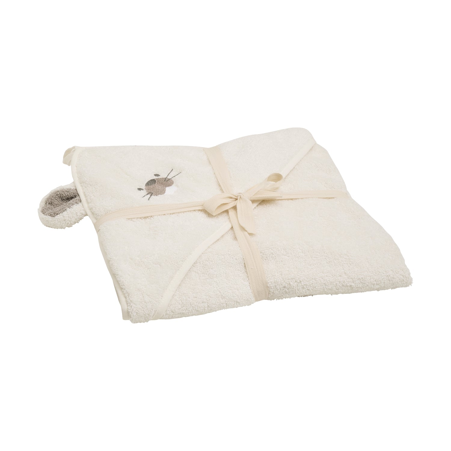 Pippi Baby Håndklæde m. Hætte - Egret