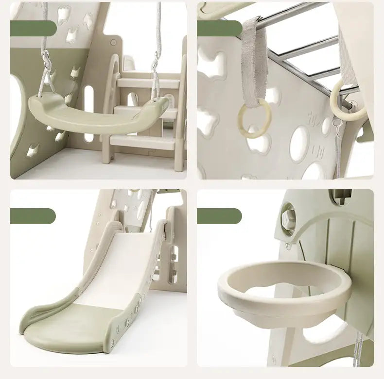 Kids Zone aktivitets hus med rutsjebane og gynge