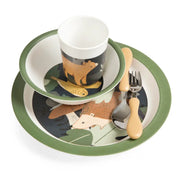 Sebra Melamin spisesæt - Nightfall - midnight green